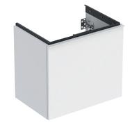 Geberit Acanto, armoire inférieure pour lavabos, 1 tiroir et 1 tiroir intérieur, saillie réduite, 592x535x415mm, 503008011, Couleur: Corps et façade : blanc / brillant, poignée : blanc / mat - CM