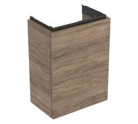 Geberit Acanto, armoire inférieure pour lave-mains, 1 porte, suspendu, 392x539x246mm, 503.001.JR.1, Couleur: Corps et façade : noyer hickory / mélamine structure bois, poignée : lava / mat
