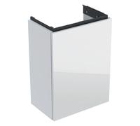 Geberit Acanto, armoire inférieure pour lave-mains, 1 porte, suspendu, 392x539x246mm, 503001012, Couleur: Corps : blanc / brillant Façade : blanc / verre brillant, Poignée : blanc / mat - CM