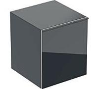 Geberit Acanto armoire latérale 500618161 45x52x47,6cm, verre noir - noir mat