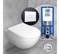 Geberit Acanto Cuvette murale & abattant Tellkamp avec bâti-support neeos,, 500600012+16601WH#SET,