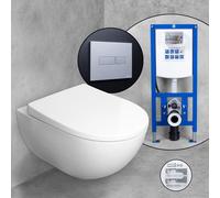 Geberit Acanto Cuvette murale & abattant Tellkamp avec bâti-support neeos,, 500600018+16601CR#SET,
