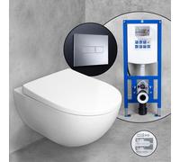 Geberit Acanto Cuvette suspendue & Abattant Tellkamp avec bâti-support neeos,, 500600018+16601WH#SET,