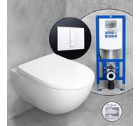 Geberit Acanto Cuvette suspendue & Abattant Tellkamp avec bâti-support neeos,, 500600018+16791WH#SET,
