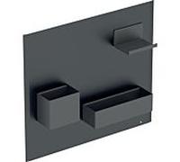 Geberit - Tableau magnétique avec compartiments, 45x39 cm, noir mat / lave mat 500.649.16.1