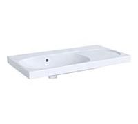 Geberit Acanto lavabo 500626018 90 x 48,2 cm, étagère à droite, avec trop-plein, sans trou pour robinetterie, blanc KeraTect