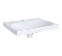 Geberit Acanto lavabo 500629018 60 x 48,2 cm, avec trop-plein, couvercle d'écoulement et trou pour robinetterie, blanc KeraTect