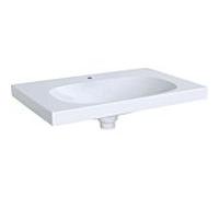Geberit Acanto lavabo 500630018 75 x 48,2 cm, avec trop-plein, couvercle de bonde et trou pour robinetterie, blanc KeraTect