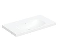 Geberit Lavabo Acanto 90 x 48 cm avec étagère, sans trou, avec trop-plein, KeraTect, blanc 500.624.01.8