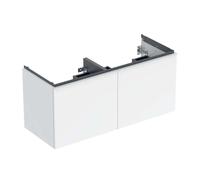 Geberit Acanto - Meuble lavabo, 118x54x48 cm, 2 tiroirs, blanc brillant 503.007.01.1