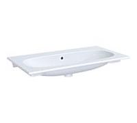 Geberit Acanto meuble lavabo 500643018 90 x 48 cm, avec trop-plein, sans trou pour robinetterie, blanc KeraTect
