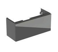 Geberit Acanto - Meuble pour lavabo, 118x54x48 cm, 2 tiroirs, verre/lave 503.006.JK.2