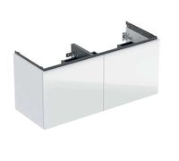 Meuble bas Geberit Acanto 2 tiroirs 2 tir anglaise lavabo 2C 120cm verre blc - GEBERIT 503.007.01.2