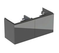 Geberit Acanto - Meuble pour lavabo, 118x54x48 cm, 4 tiroirs, verre/lave 503.007.JK.2