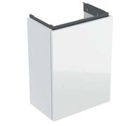 Geberit Acanto - Meuble pour lavabo, 54x39x25 cm, 1 porte, charnières G/D, verre/blanc 503.001.01.2