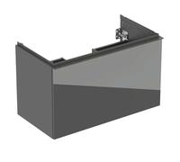 Geberit Acanto - Meuble pour lavabo, 89x54x48 cm, 2 tiroirs, verre/lave 503.005.JK.2