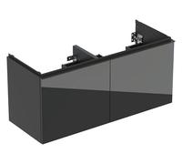 Meuble bas Geberit Acanto 2 tiroirs 2 tir anglaise lavabo 2C 120cm verre gris - GEBERIT 503.007.JK.2