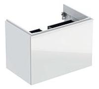 Geberit Acanto meuble sous-vasque 500611012 74x53,5x47,6 cm, verre blanc - blanc brillant