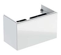Geberit Acanto meuble sous-vasque 500612012 89x53,5x47,6 cm, verre blanc - blanc brillant