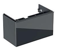 Geberit Acanto meuble sous-vasque 500612161 89x53,5x47,6 cm, verre noir - noir mat