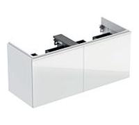 Geberit Acanto meuble sous-vasque 500613012 119x53,5x47,6cm, verre blanc - blanc brillant