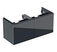 Geberit Acanto meuble sous-vasque 500613161 119x53,5x47,6cm, verre noir - noir mat