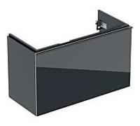 Geberit Acanto meuble sous-vasque 500616161 Compact, 89x53,5x41,6cm, verre noir-noir mat