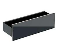 Geberit Acanto panneau mural 500617161 45x14,8x16 cm, verre noir - noir mat