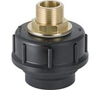 Geberit adaptateur 2000 152978001 2000 », DN 50, avec mâle 2000 et la connexion vis, PE-HD, noir