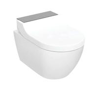 Geberit AquaClean - Bidet électronique Tuma Comfort avec céramique, suspendu, TurboFlush, SoftClosing, KeraTect, verre/noir 146.290.SJ.1