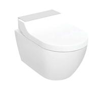 Geberit AquaClean - Bidet électronique Tuma Comfort avec céramique, suspendu, TurboFlush, SoftClosing, KeraTect, inox brossé 146.290.FW.1