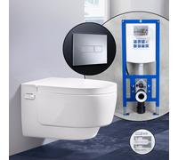 Geberit AquaClean Mera Classic Pack complet WC japonais et bâti-support neeos,, 146200111+16601CR#SET, Classic
