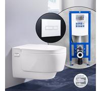 Geberit AquaClean Mera Classic Pack complet WC japonais et bâti-support neeos,, 146200111+16601WH#SET, Classic