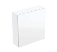 Geberit - Armoire 47x45x15 cm, 1 porte, charnières G/D, blanc/verre blanc 502.319.01.2