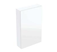 Geberit - Armoire 70x45x15 cm, 1 porte, charnières G/D, blanc/verre blanc 502.318.01.2