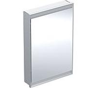 Geberit ONE - Armoire miroir avec éclairage LED, 60x90x15 cm, charnières à gauche, encastrée, aluminium 505.800.00.1