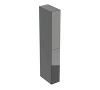 Geberit - Armoire haute 180x24x48 cm, 2 tiroirs, verre/lave 503.011.JK.2