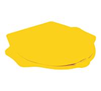 Geberit Bambini abattant de toilettes 573367000 avec fonction de support, design tortue, avec mécanisme de fermeture amortie, jaune signalisation