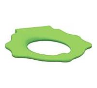 Geberit Bambini anneau de siège de toilette 573371000 avec fonction de support, design tortue, jaune-vert