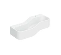 Geberit Bambini - Double-lavabo pour enfants, 90x39 cm, à gauche, sans trop-plein, 2 trous pour robinetterie, blanc alpin 502.973.00.1