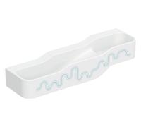 Geberit Bambini jeu et lavabo, L:140cm, 3 places de lavage, bassin plus bas à gauche, sans trop-plein, 502975SX2, Couleur: blanc alpin / décor : bleu océan - bleu clair / sans trou de lapin - CM