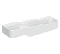 Geberit Bambini jeu et lavabo, L:140cm, 3 places de lavage, bassin plus profond à droite, sans trop-plein, 502976002, Couleur: blanc alpin / sans décor / sans trou de lapin - CM