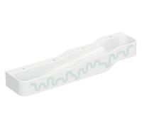 Geberit Bambini jeu et lavabo, L:180cm, 4 places de lavage, bassin plus bas à gauche, sans trop-plein, 502.977.79.1, Couleur: blanc alpin / décor : vert forêt - vert clair / trou de hanneton à gauche 
