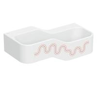 Geberit Bambini jeu et lavabo, L:90cm, 2 places de lavage, bassin plus profond à droite, sans trop-plein, 502.974.FY.2, Couleur: blanc alpin / Décor : rouge carmin - orange / Sans trou de Hanhn