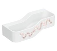 Geberit Bambini jeu et lavabo, largeur:90cm, 2 places de lavage, bassin plus profond à gauche, sans trop-plein, 502.973.FY.2, Couleur: blanc alpin / Décor : rouge carmin - orange / Sans trou de Hanhn