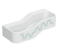 Geberit Bambini jeu et lavabo, largeur:90cm, 2 places de lavage, bassin plus profond à gauche, sans trop-plein, 502973792, Couleur: blanc alpin / décor : vert forêt - vert clair / sans trou de lapin -