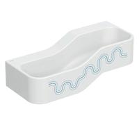 Geberit Bambini jeu et lavabo, largeur:90cm, 2 places de lavage, bassin plus profond à gauche, sans trop-plein, 502973SX2, Couleur: blanc alpin / décor : bleu océan - bleu clair / sans trou de lapin -