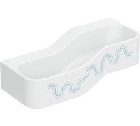 Geberit Bambini jeu et lavabo, largeur:90cm, 2 places de lavage, bassin plus profond à gauche, sans trop-plein, 502973SX2, Couleur: blanc alpin / décor : bleu océan - bleu clair / sans trou de lapin -