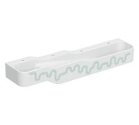 Geberit Bambini paysage de jeu et de lavage, L:180cm, 4 places de lavage, bassin plus profond à droite, sans trop-plein, 502.978.79.1, Couleur: blanc alpin / décor : vert forêt - vert clair / trou de