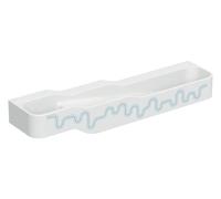 Geberit Bambini paysage de jeu et de lavage, L:180cm, 4 places de lavage, bassin plus profond à droite, sans trop-plein, 502978SX2, Couleur: blanc alpin / décor : bleu océan - bleu clair / sans trou d